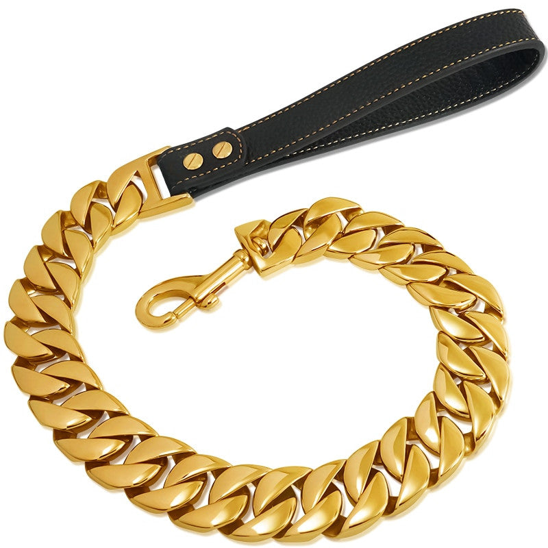 Cuban Link Chain Dogs Leash-9