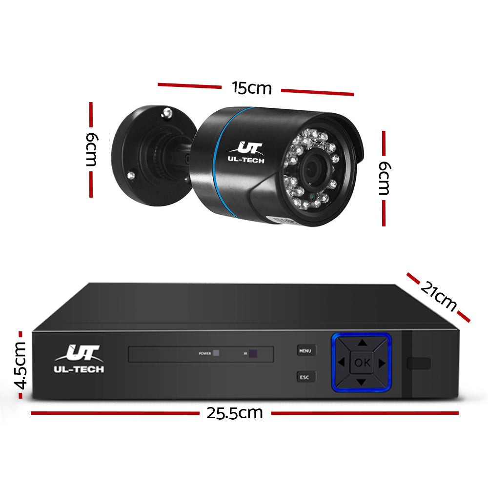 NNEDSZ -CCTV Security System 2TB 4CH DVR 1080P 2 Camera Sets
