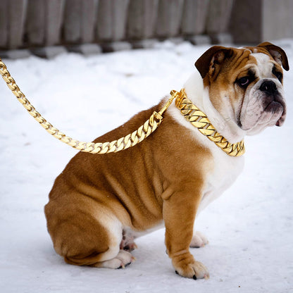 Cuban Link Chain Dogs Leash-3