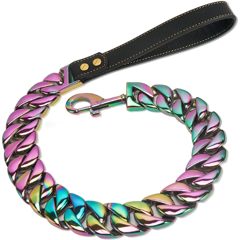 Cuban Link Chain Dogs Leash-10