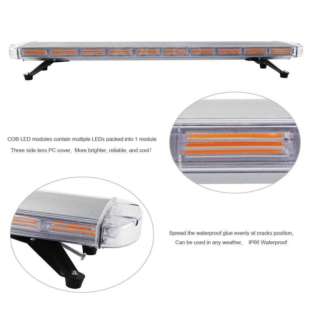 LED Flashing COB Lightbar Signal Emergency Lights-5